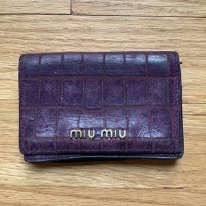 Miu Miu Leather Cardholder Wallet